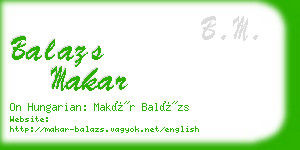 balazs makar business card